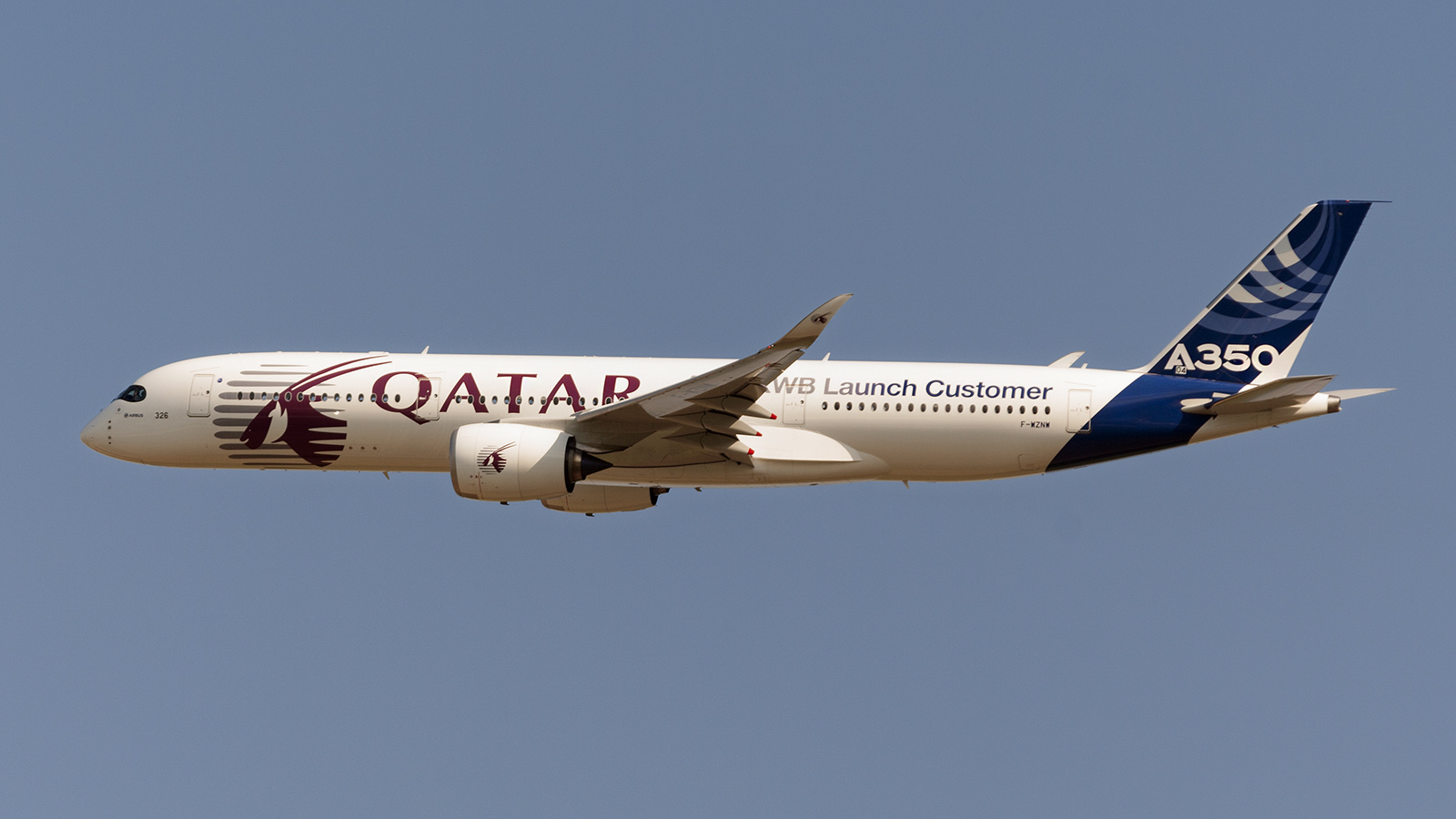 Airbus A350XWB Airbus-Katar renkleri F-WZNW 