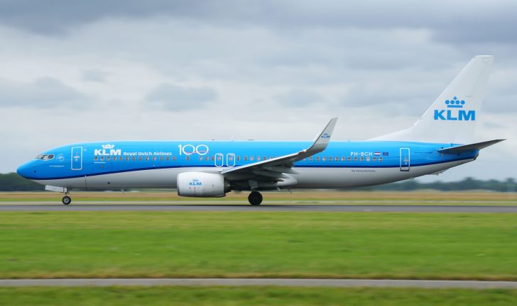 Boeing 737-8K2 PH-BCH KLM 100 years logo