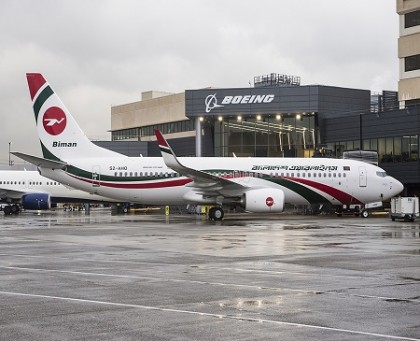 Biman Bangladesh Airlines Delivery Events Boeing Field Seattle