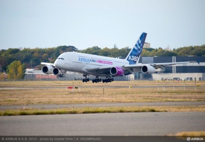 A380 with A350-1000 Trent XWB-97 engine