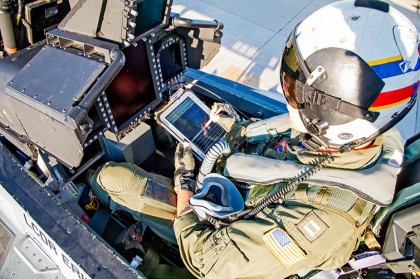 EA-18 Growler pilot tablet