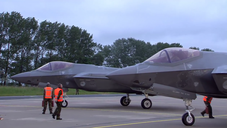 First F-35 Lightning II’s of Dutch Air Force landing at Leeuwarden AFB ...