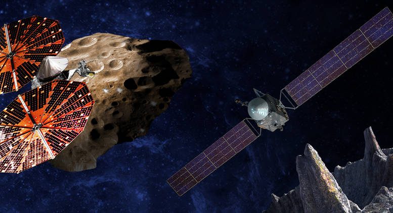 Lucy and Psyche spacecraft