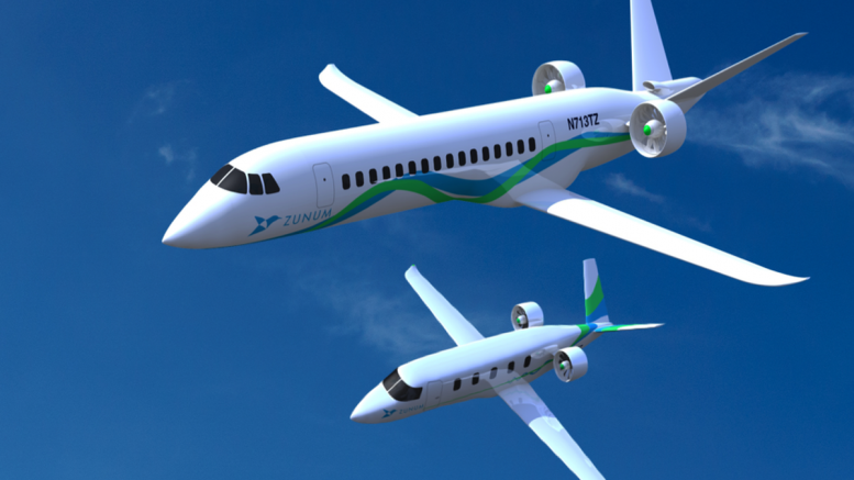 Zunum Aero electric-hybrid airliner