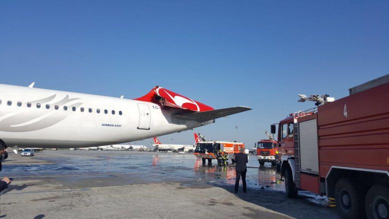 Ground collission A321 Turkish Airlines