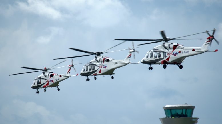 Formation AgustaWestland Helicopters, AW169 I-EASF, AW139 I-FWIT and AW189 I-RAIH