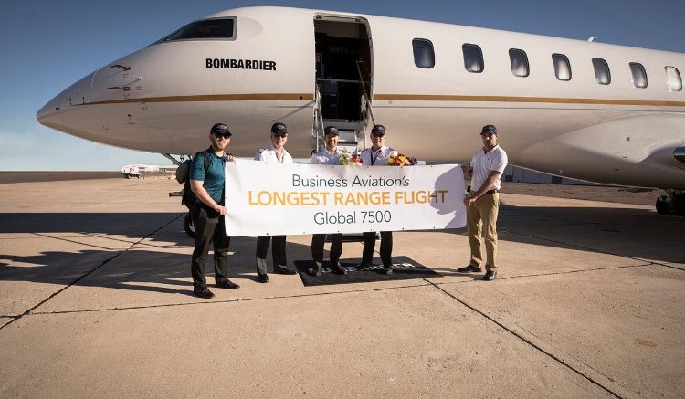 Bombardier Global 7500 Longest Range Business Jet Flight