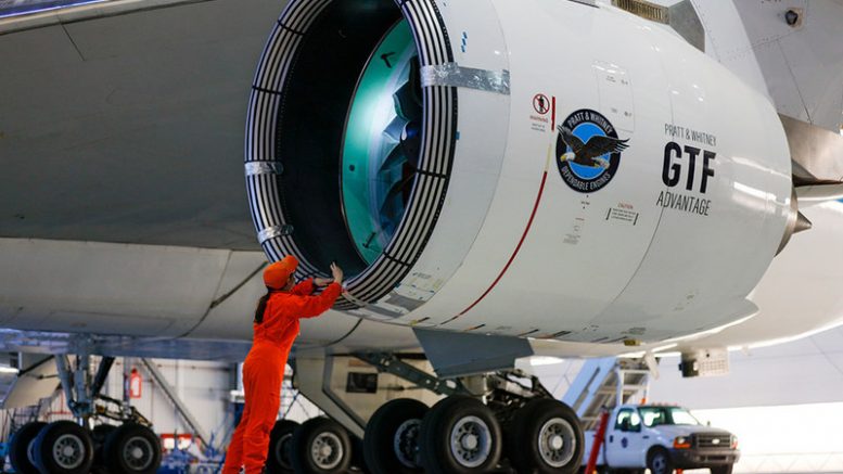 Pratt & Whitney GTF Advantag engine for Airbus A320neo family