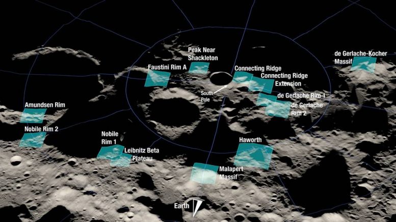 Candidate Regions for Landing Next Americans on Moon