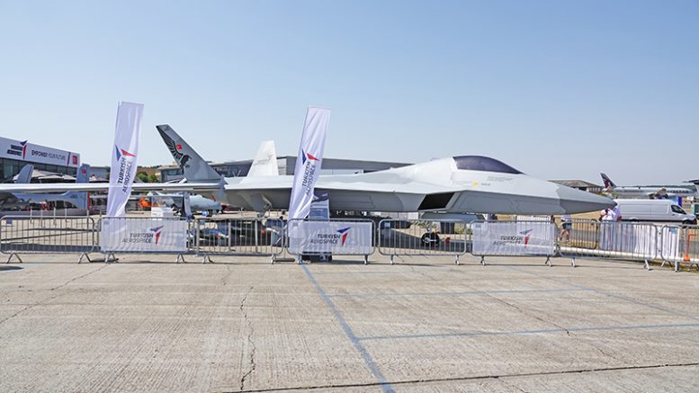 TAI KAAN (TF-X project) Mock-Up TAI - Turkish Aerospace Industries at Farnborough 2022