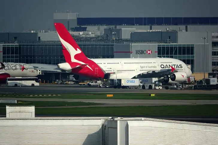 Airbus A380-842 VH-OQG Qantas at London Heathrow Airport