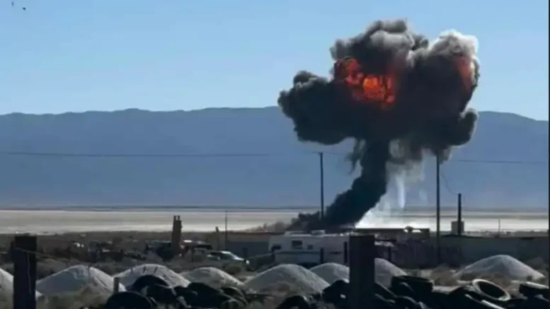 Thunderbird #5 crash photo from X