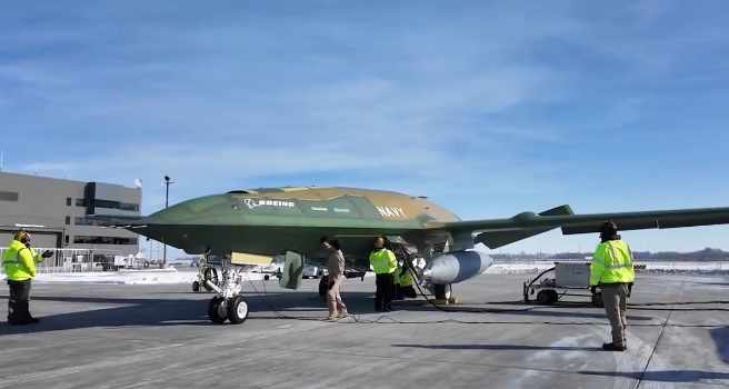 Boeing MQ-25A Stingray™ successfully completed its first low-speed taxi test.