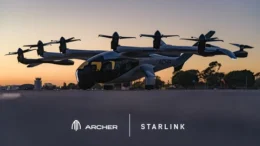 Archer x Starlink - Archer’s Midnight aircraft at its facilities in Hawthorne, CA