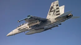 Navy F/A-18 Super Hornet undergoes weapons testing with the StormBreaker