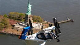 Joby’s aircraft flying past the Statue of Liberty - New York, NY (Photo: Joby Aviation)