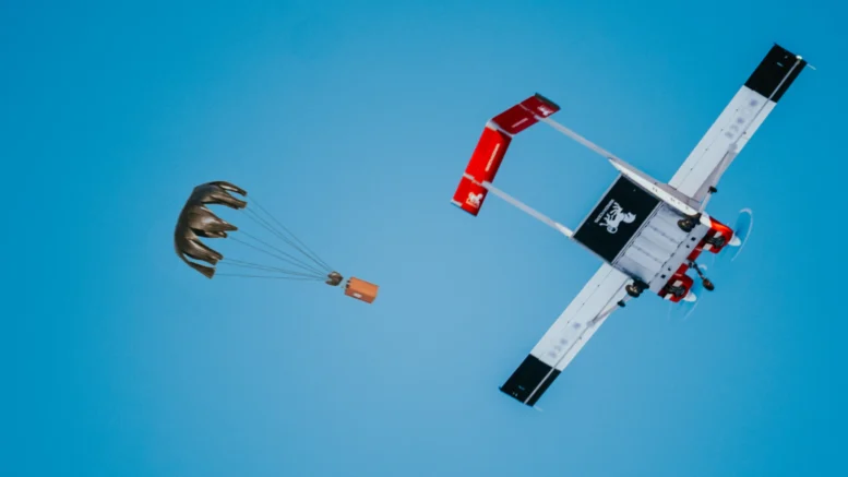 Windracers Cargo Drone Parachute Drop