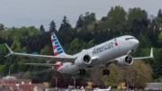 American Airlines 737 MAX on takeoff.